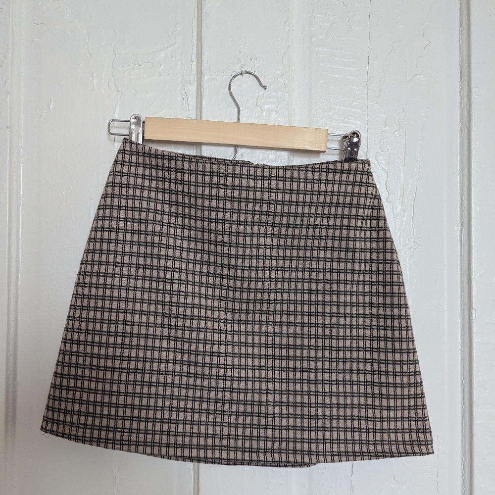 Reformation Wool Plaid Mini Skirt